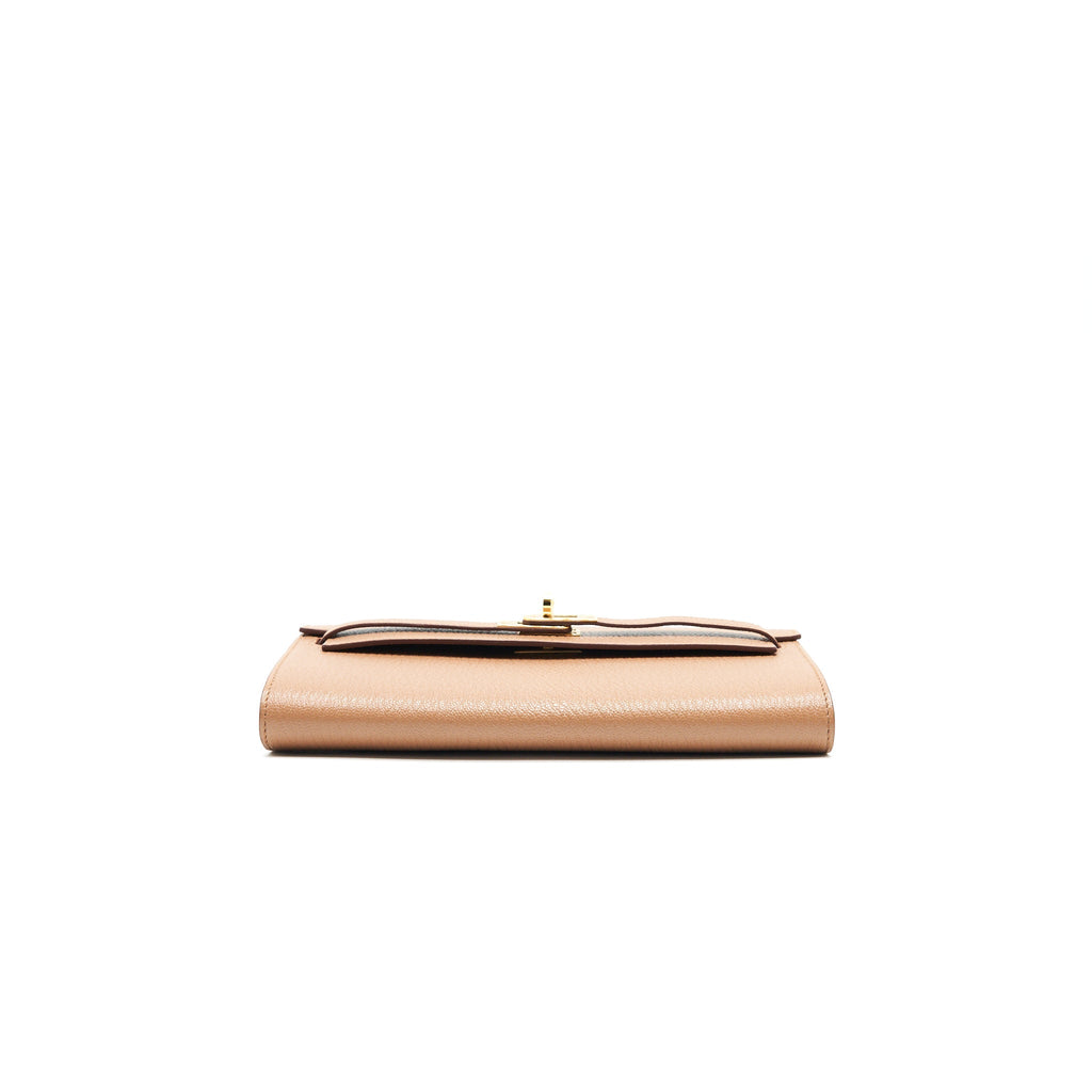 HERMES KELLY TO GO CHEVRE MYSORE LEATHER 2J QUEBRACHO GHW