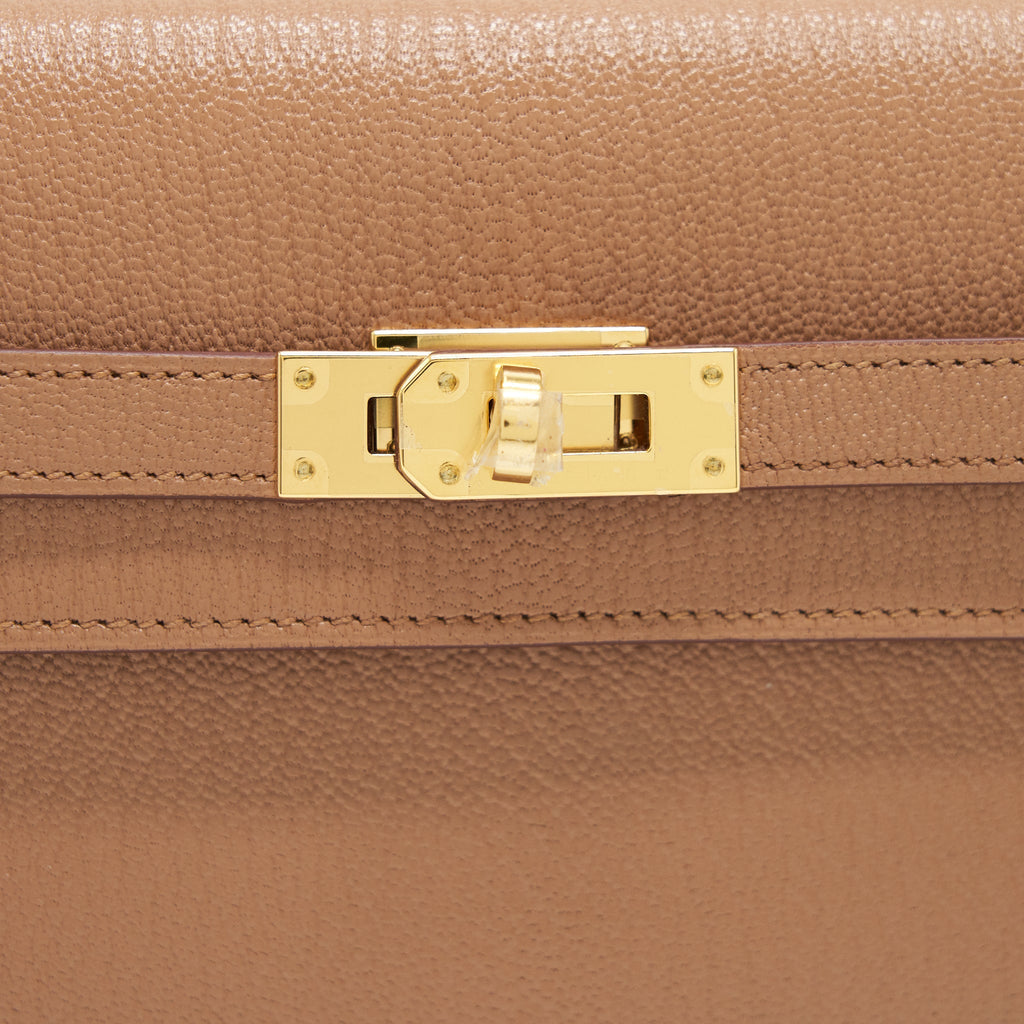 HERMES KELLY TO GO CHEVRE MYSORE LEATHER 2J QUEBRACHO GHW