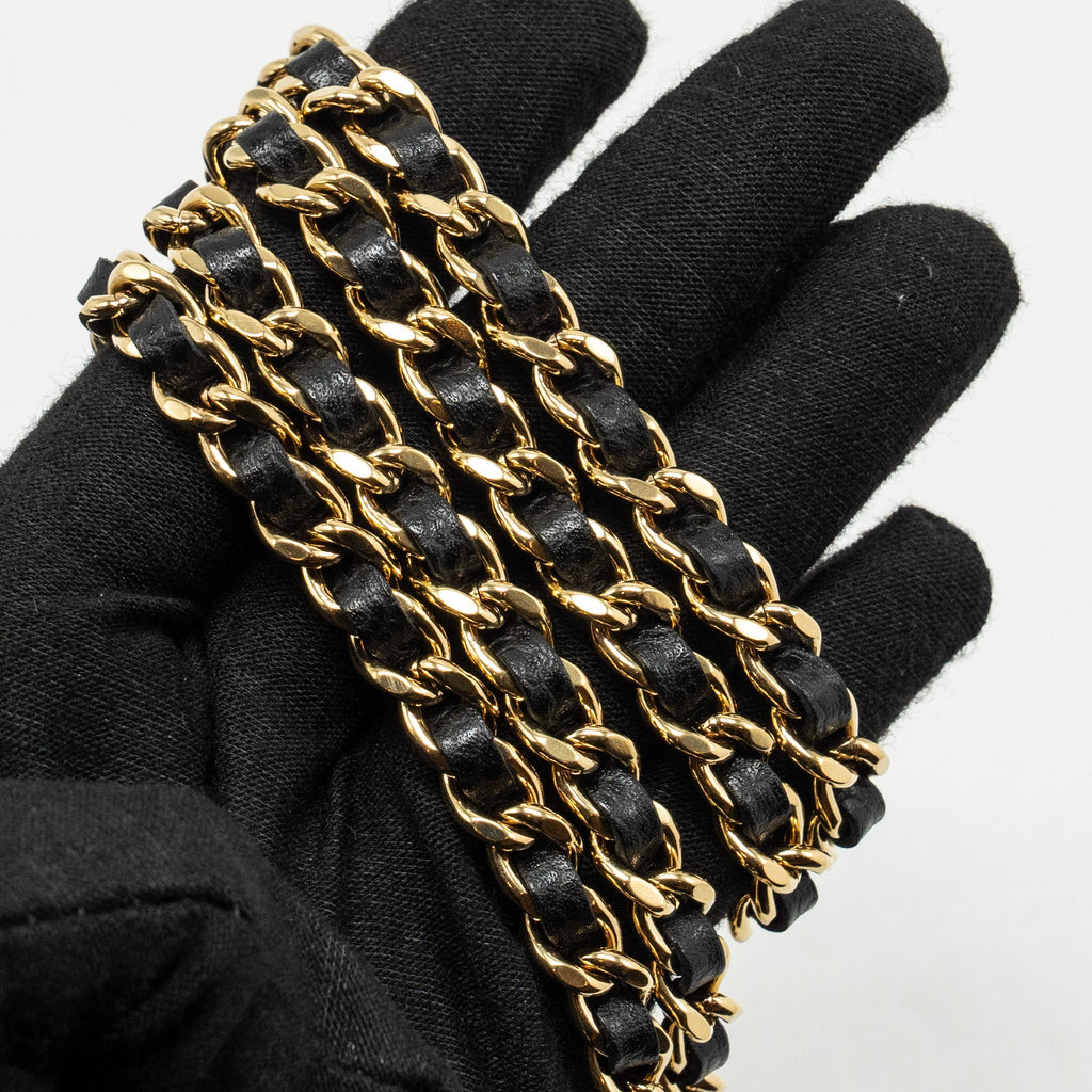 CHANEL CLASSIC WALLET ON CHAIN CAVIAR BLACK GHW (MICROCHIP)