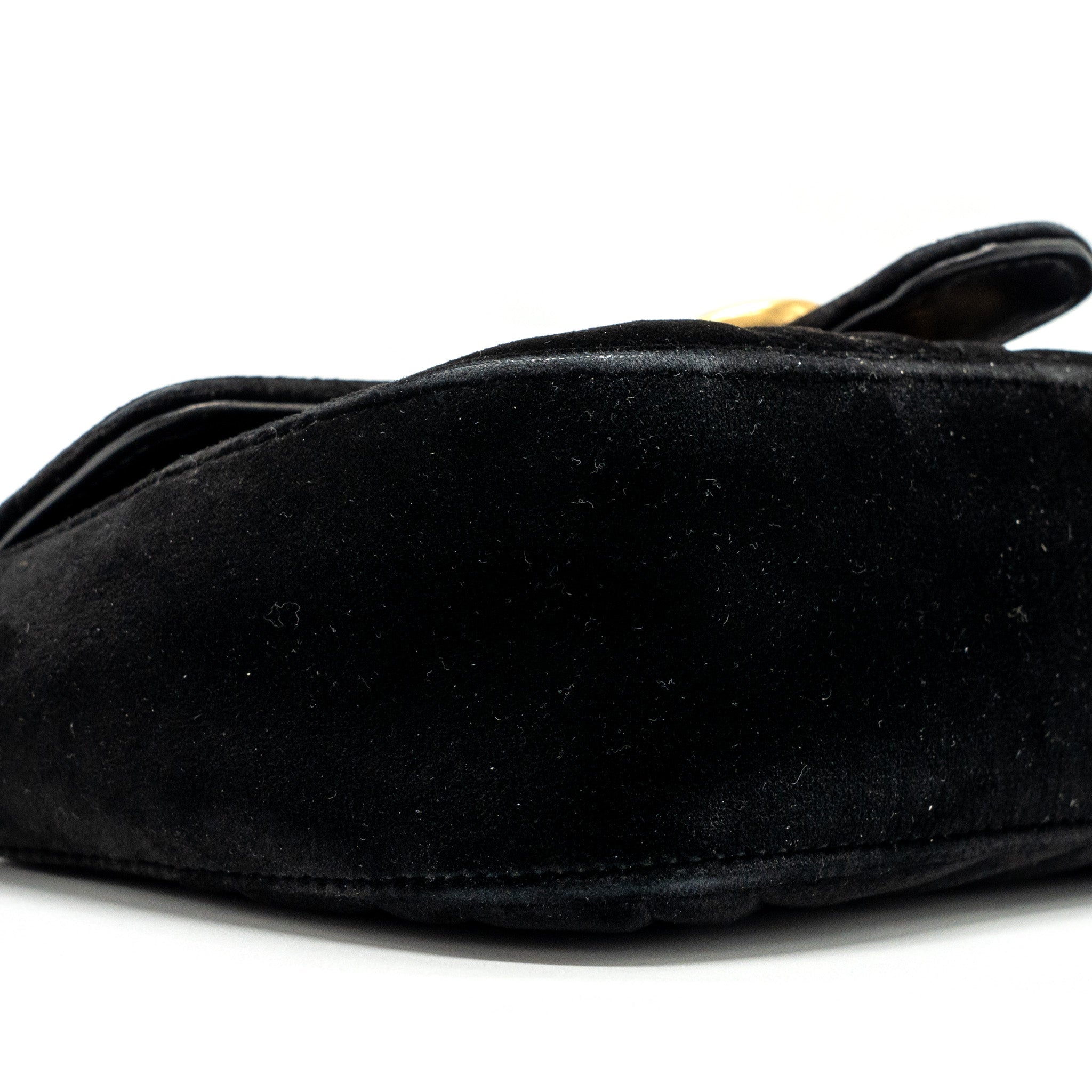 GUCCI MINI MARMONT VELVET BLACK GHW