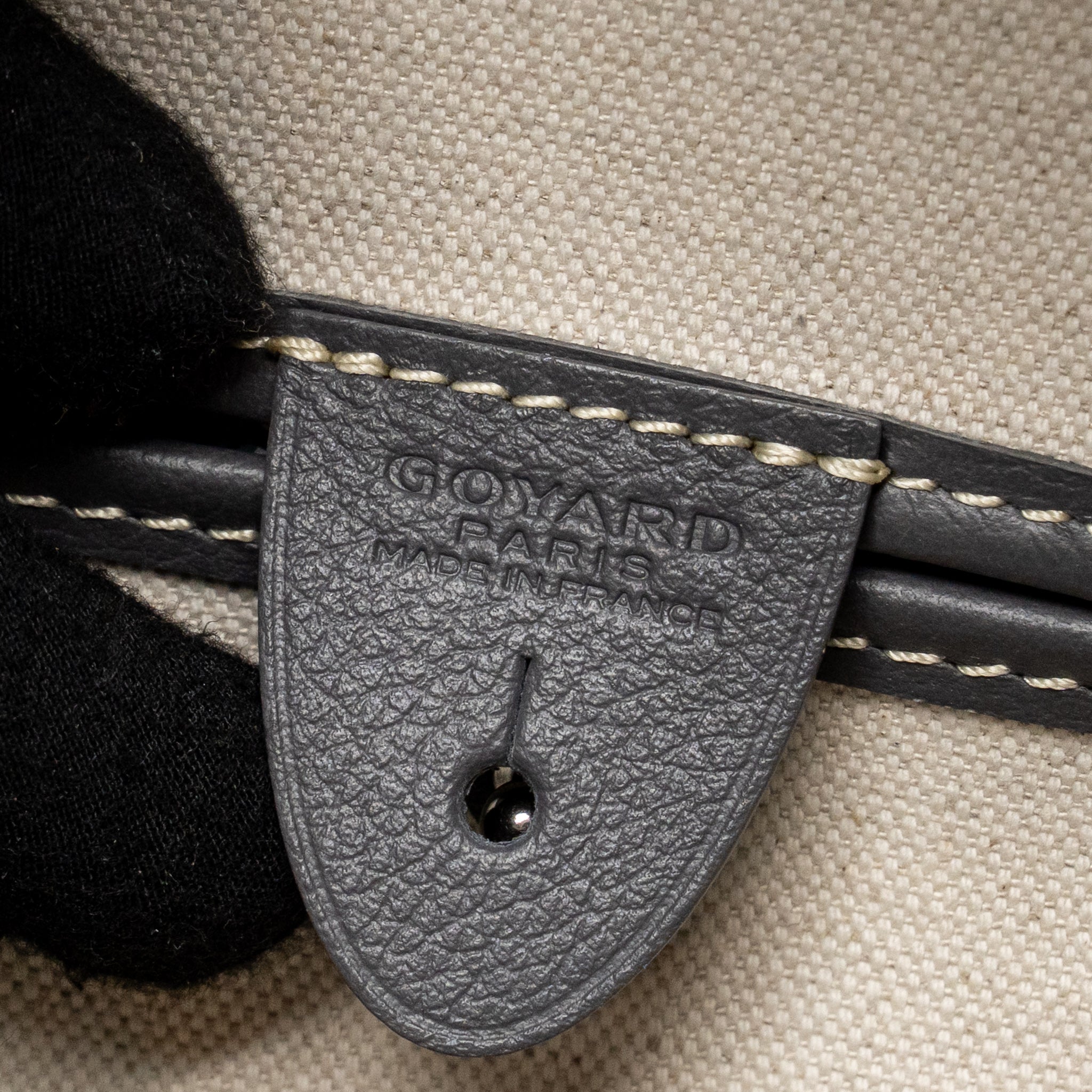 GOYARD ARTOIS PM TOTE BAG GOYARDINE CANVAS / CALFSKIN GREY