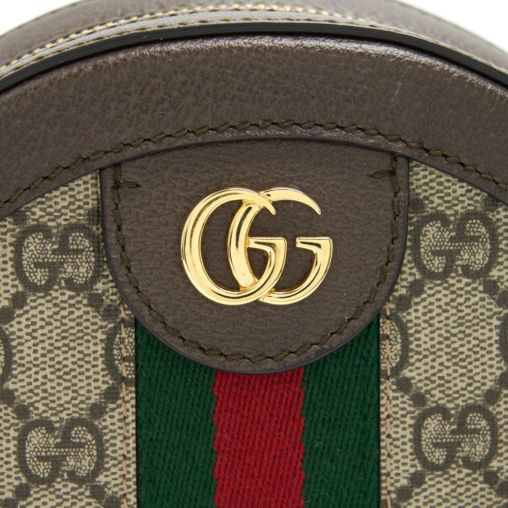 GUCCI MINI OPHIDIA GG ROUND CROSSBODY BAG