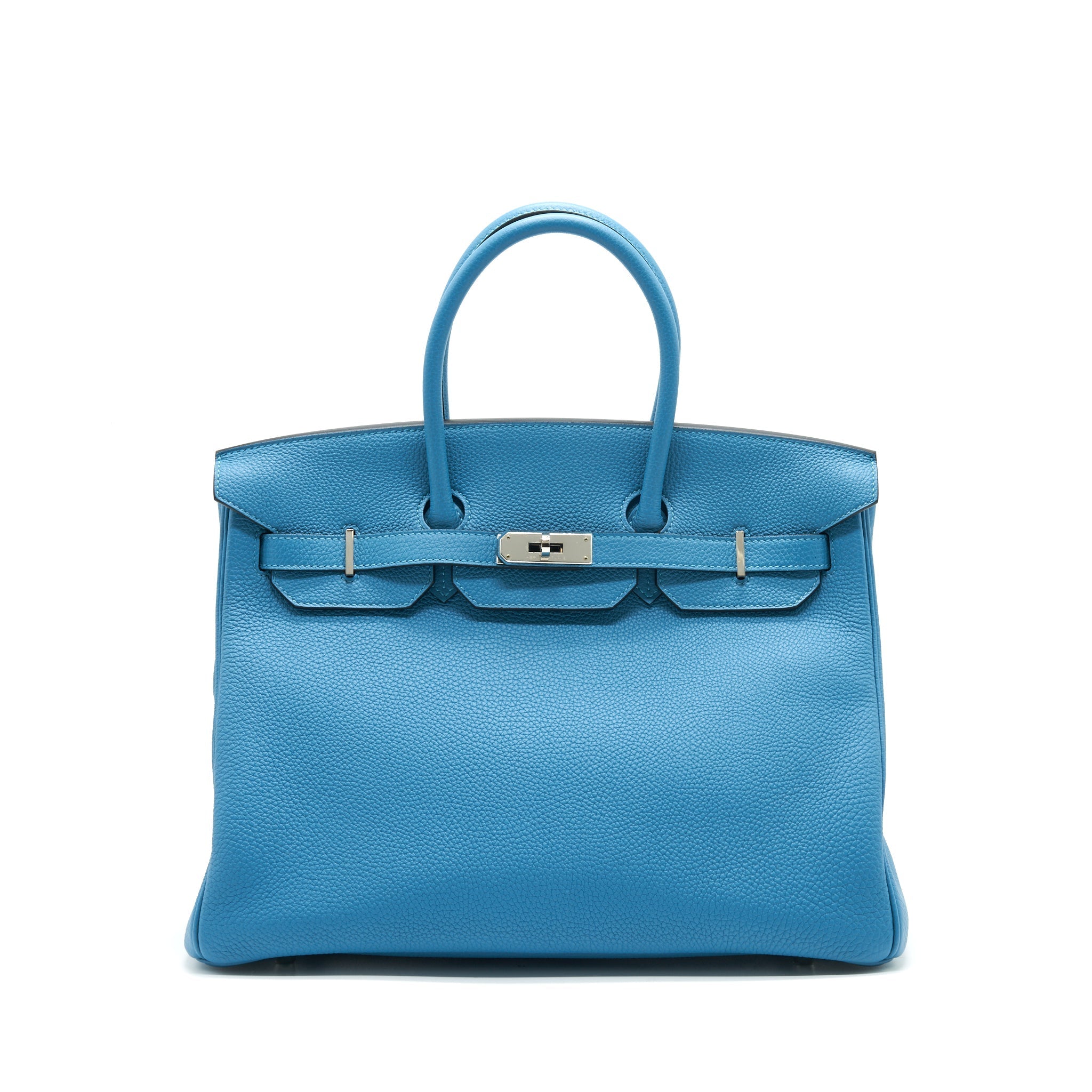 HERMES BIRKIN 35 7B TURQUOISE TOGO LEATHER SHW