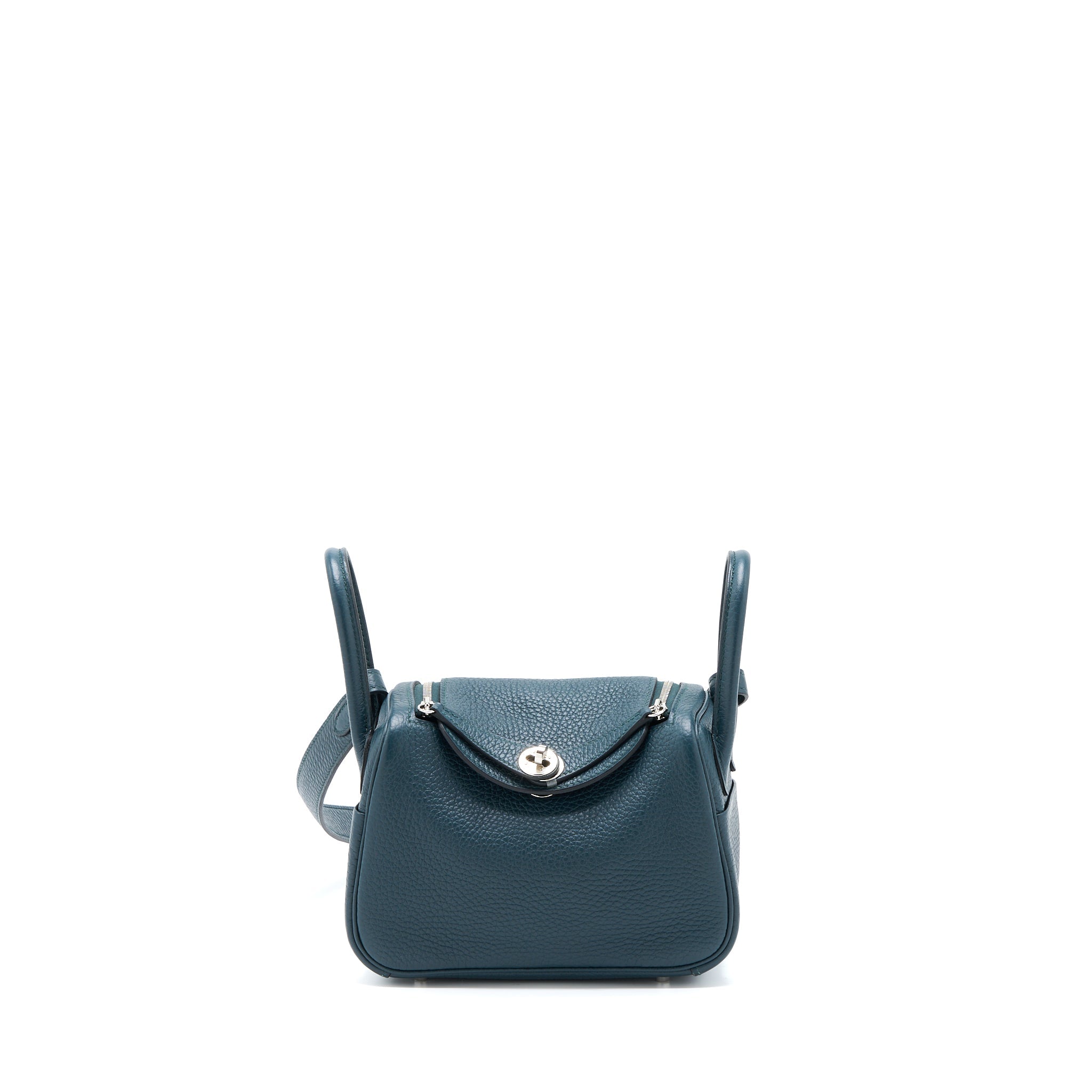 HERMES MINI LINDY CLEMENCE VERT CYPRES SHW
