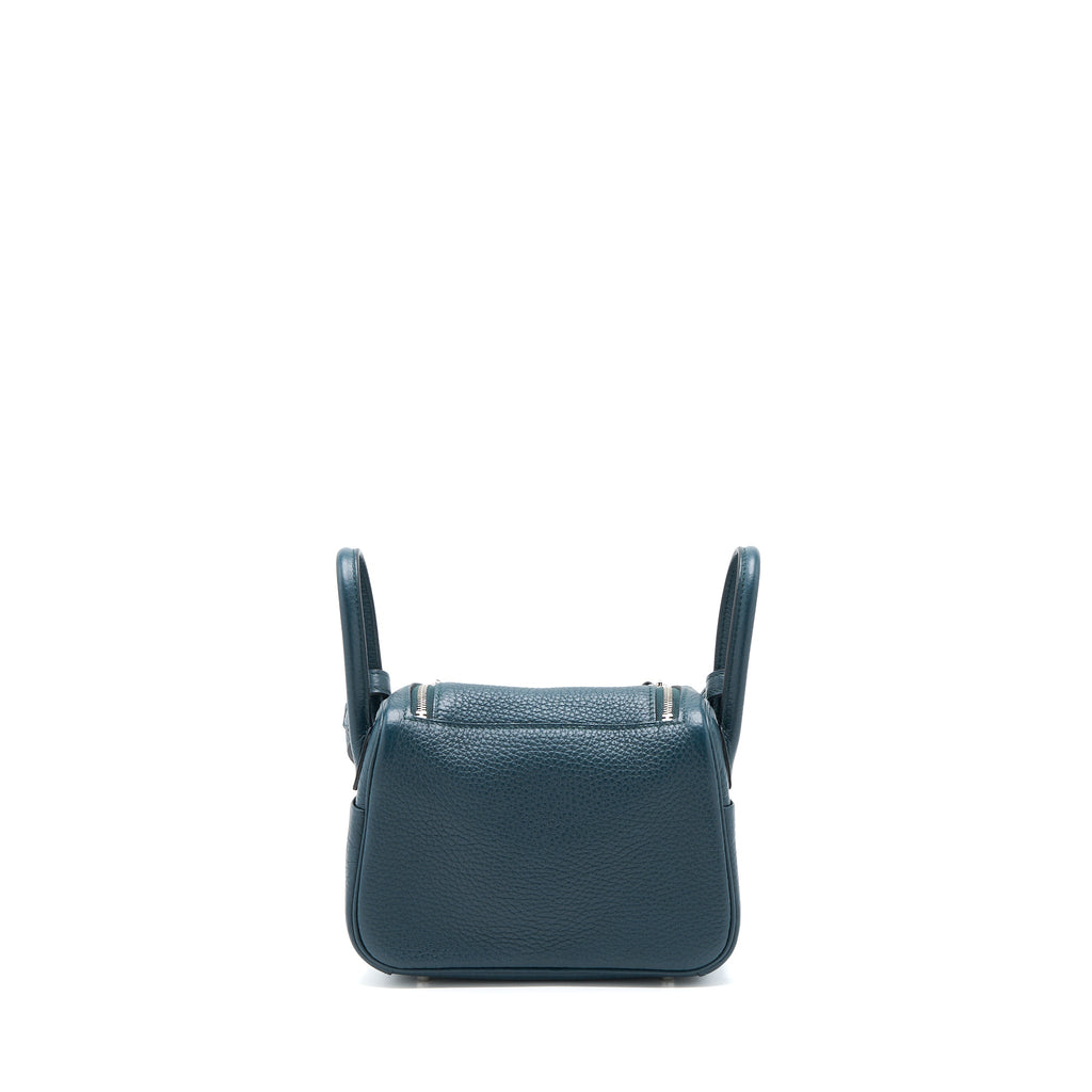 HERMES MINI LINDY CLEMENCE VERT CYPRES SHW