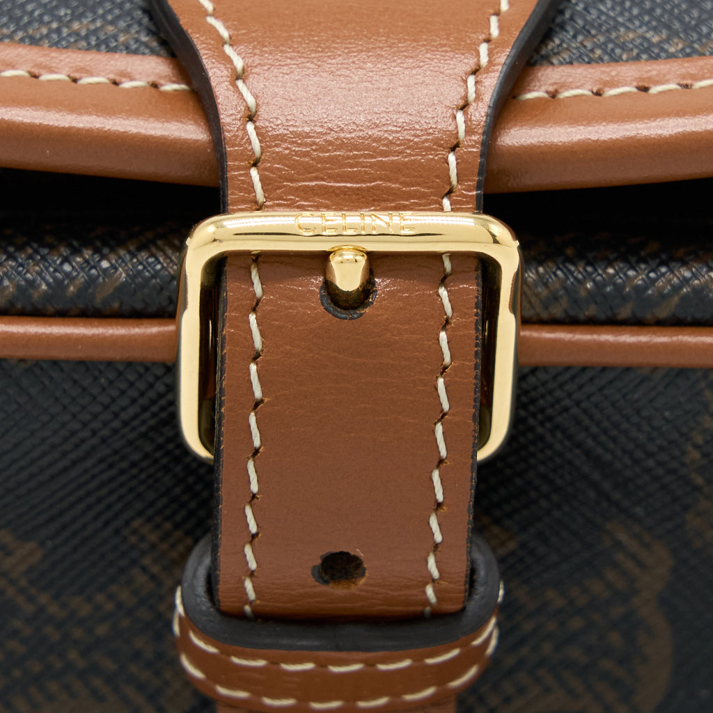 CELINE FOLCO MEDIUM TRIOMPHE CANVAS BAG GHW