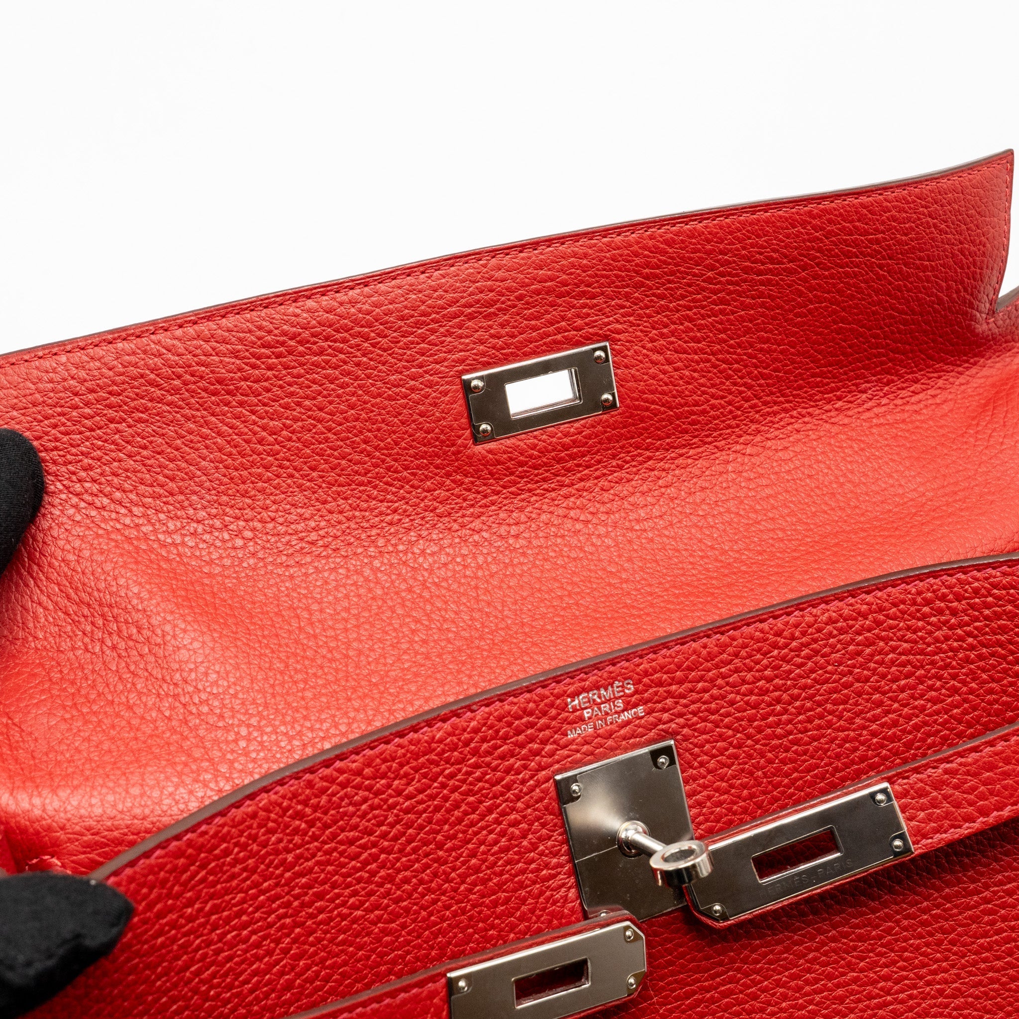 HERMES KELLY 32 CLEMENCE RED SHW