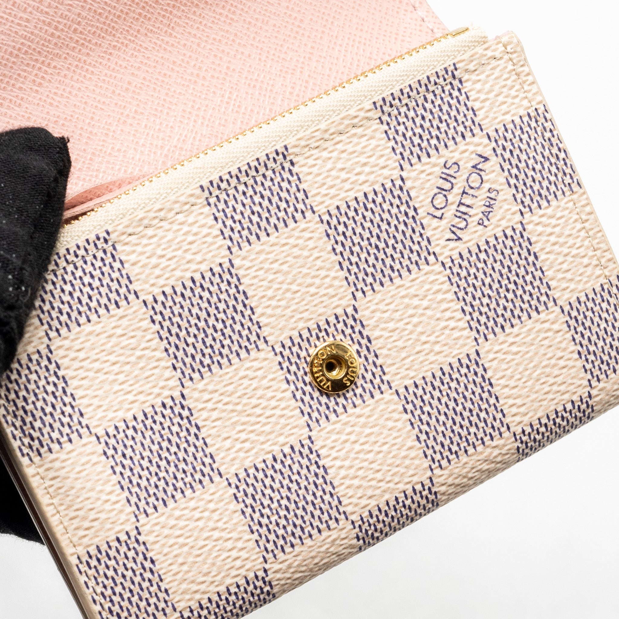 LOUIS VUITTON ROSALIE COIN PURSE DAMIER AZUR CANVAS GHW