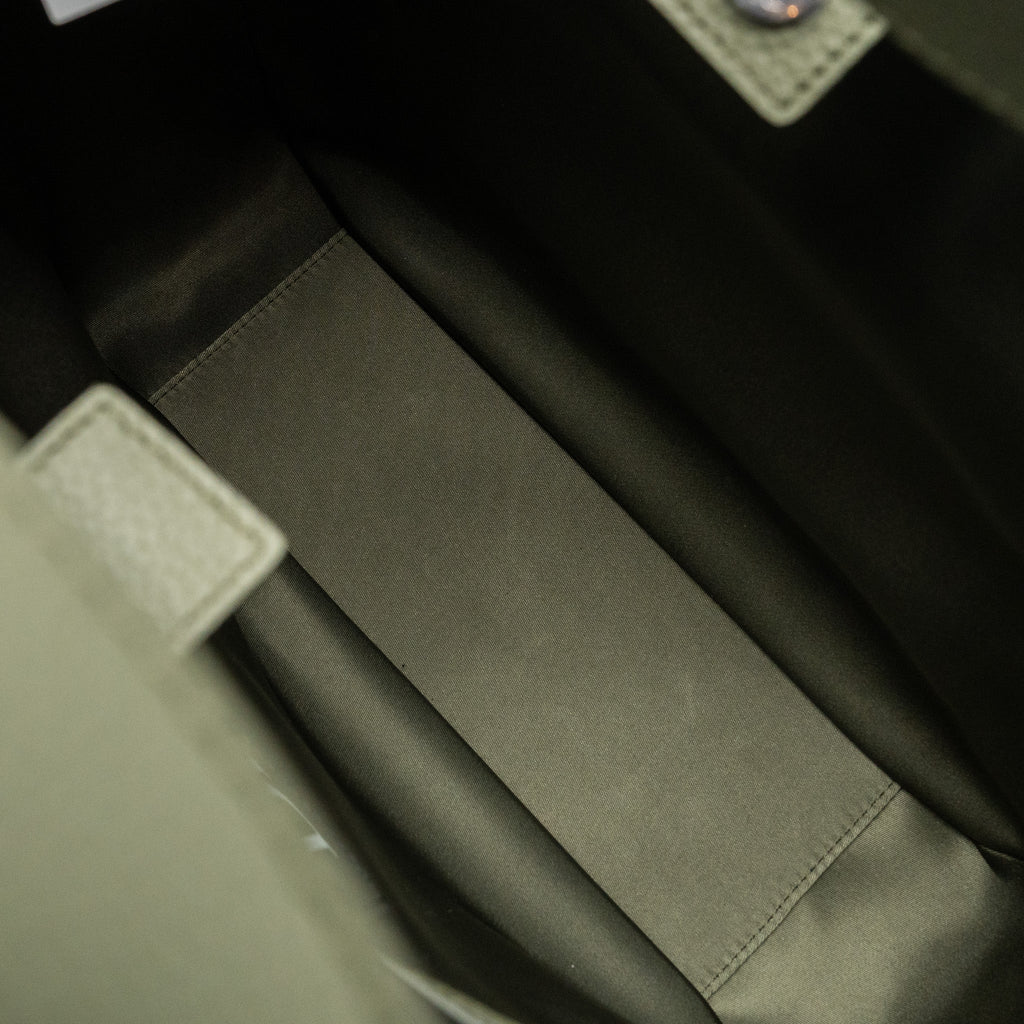 DIOR SOUTH TOTE BAG NYLON/ LEATHER GREEN MULTICOLOUR HARDWARE