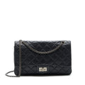 CHANEL 2.55 227 REISSUE CALFSKIN BLACK RUTHENIUM HARDWARE