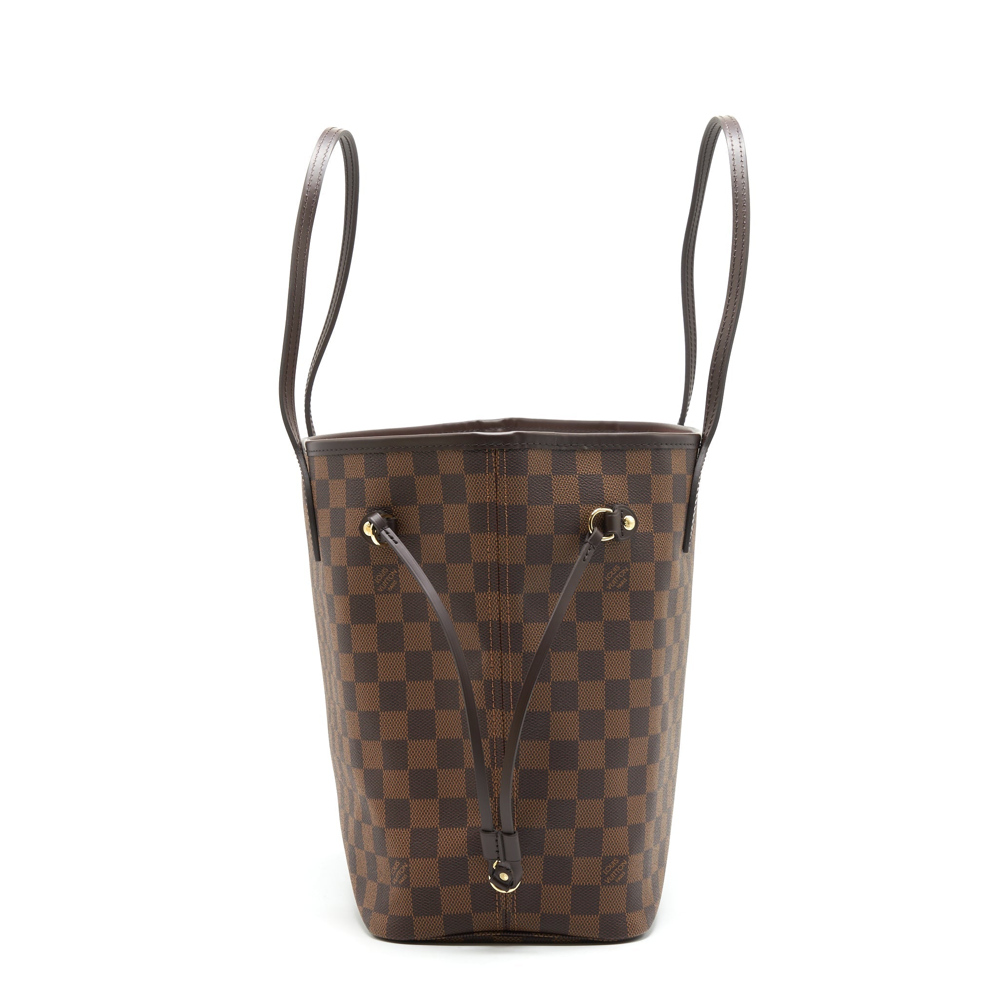 LOUIS VUITTON NEVERFULL MM DAMIER EBENE CANVAS / ROSE BALLERINE