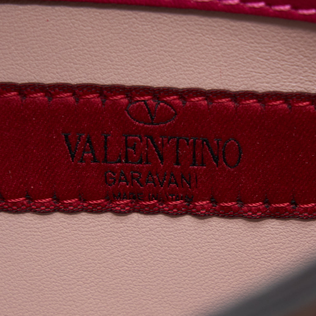 VALENTINO ROCKSTUD CLUTCH RED GHW