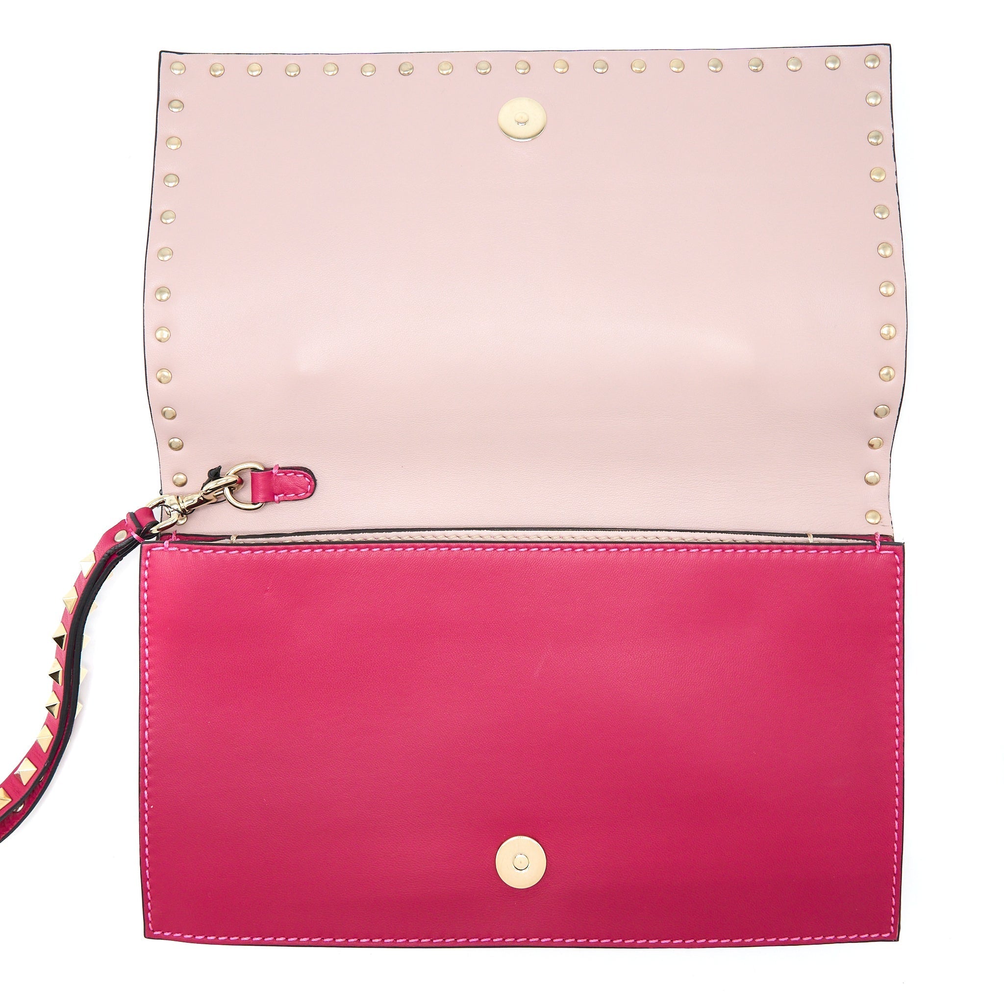 VALENTINO ROCKSTUD CLUTCH RED GHW