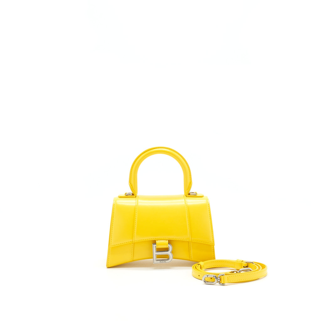 BALENCIAGA HOURGLASS XS TOP HANDLE YELLOW