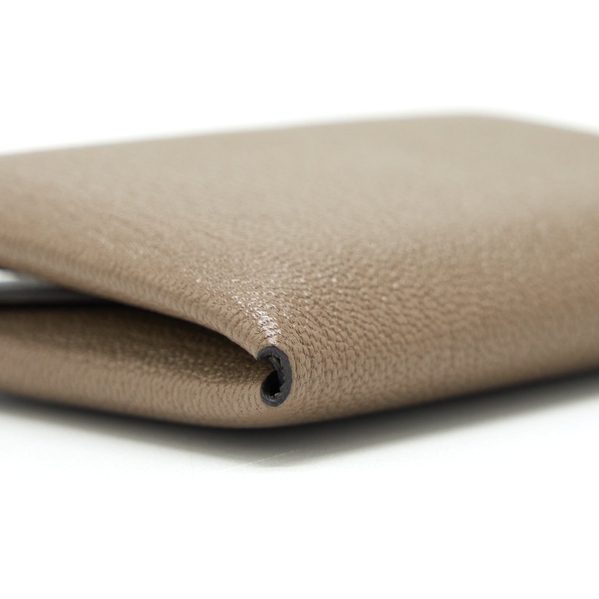 HERMES CALVI DUO CARD HOLDER CHEVRE MYSORE ETOUPE