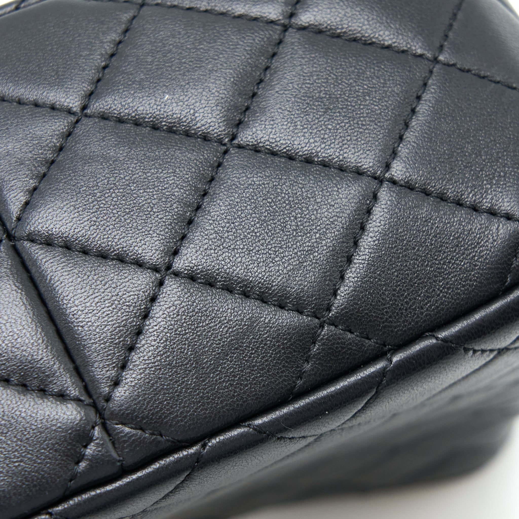 CHANEL 23C PEARL CRUSH HOBO BAG LAMBSKIN BLACK BRUSHED GHW (MICROCHIP)