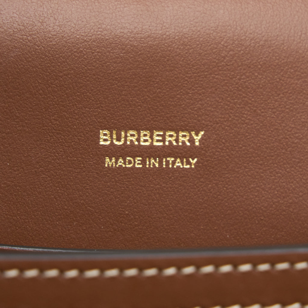 BURBERRY ROBIN BAG MONOGRAM FLOCKED LEATHER GHW