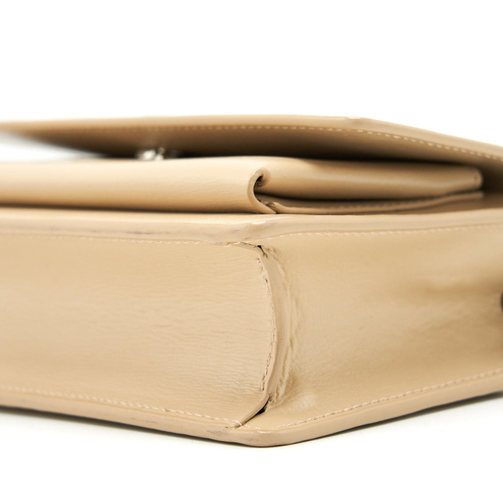SAINT LAURENT MINI SUNSET CALFSKIN BEIGE SHW