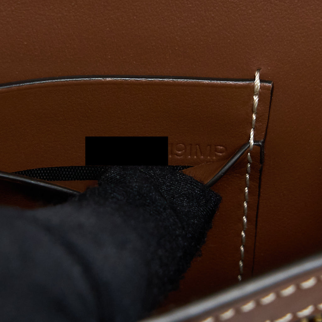 BURBERRY ROBIN BAG MONOGRAM FLOCKED LEATHER GHW