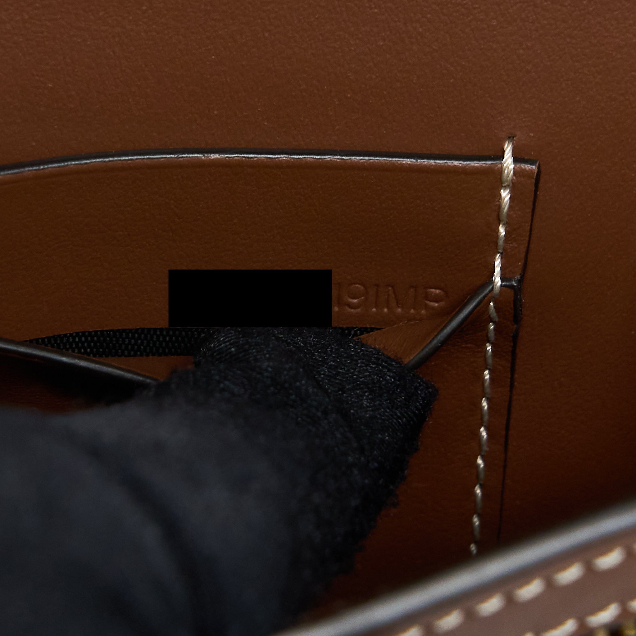BURBERRY ROBIN BAG MONOGRAM FLOCKED LEATHER GHW