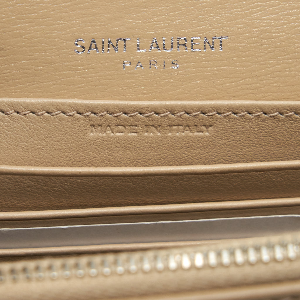 SAINT LAURENT MINI SUNSET CALFSKIN BEIGE SHW