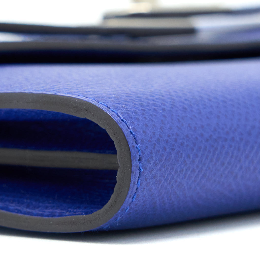 HERMES KELLY LONG WALLET EPSOM BLUE ELECTRIC SHW