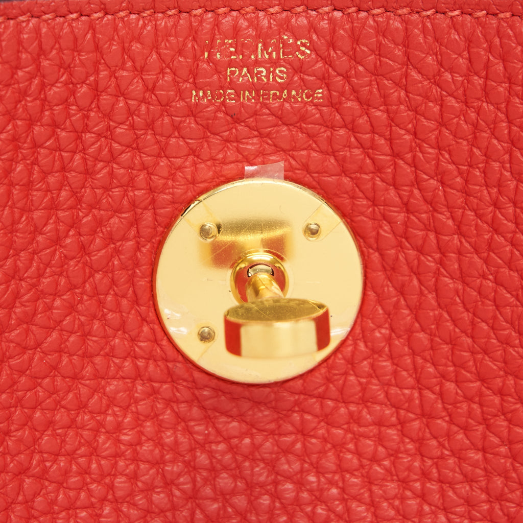 HERMES LINDY 26 ROUGE TOMATE GHW