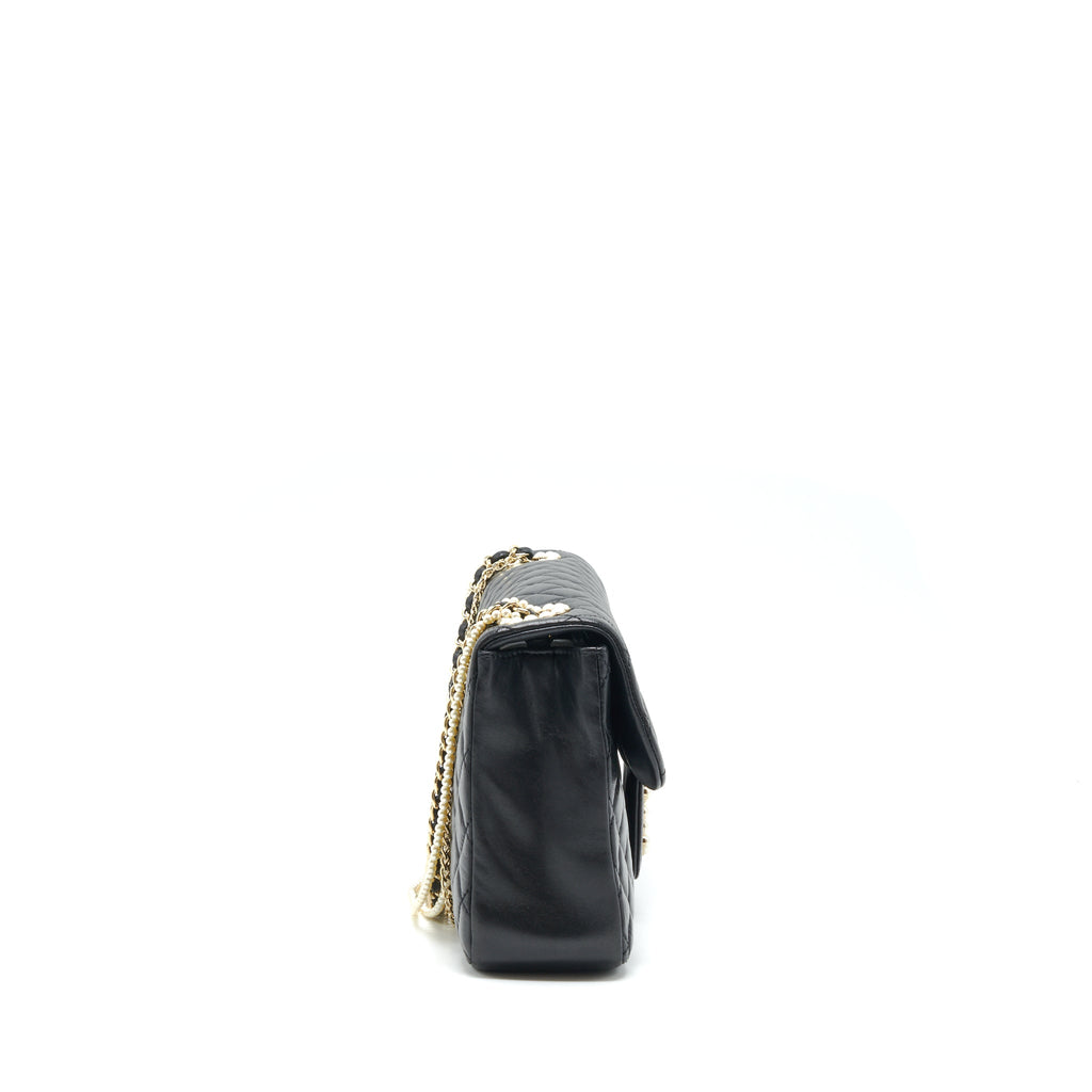 CHANEL WESTMINSTER PEARL SHOULDER BAG LAMBSKIN BLACK SHW