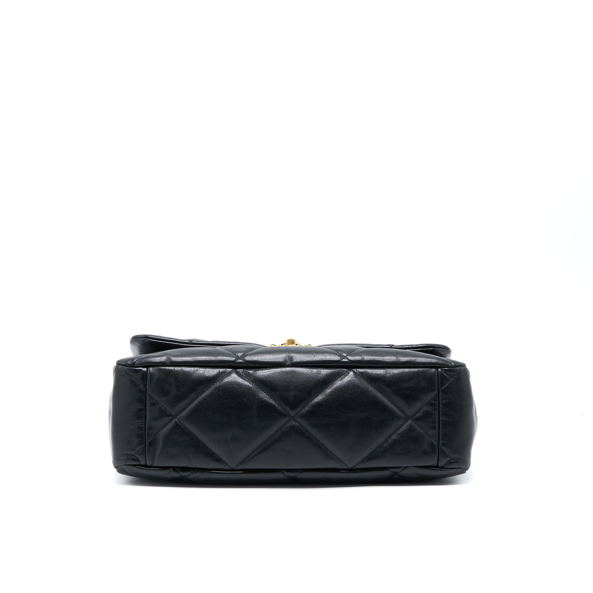 CHANEL MAXI 19 BAG GOATSKIN BLACK MULTICOLOUR HARDWARE
