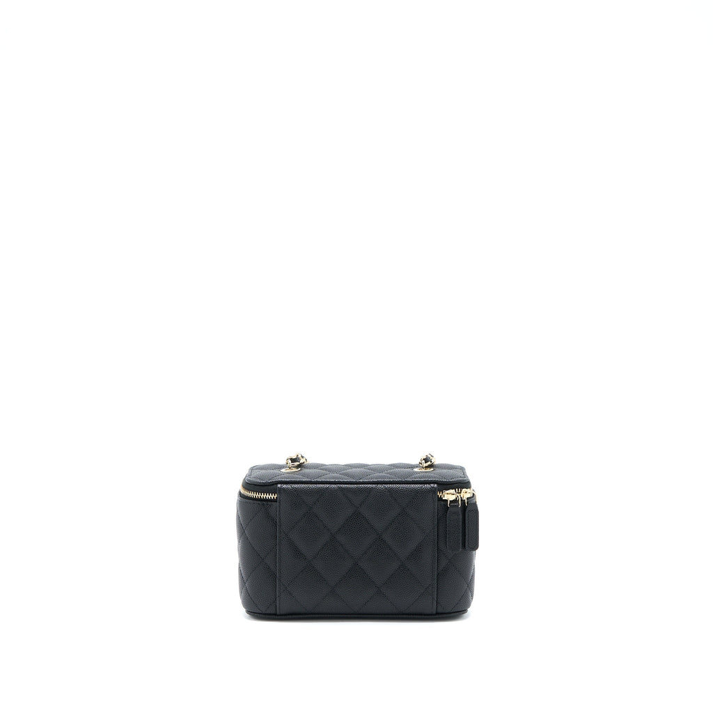CHANEL LONG VANITY CASE CAVIAR BLACK LGHW