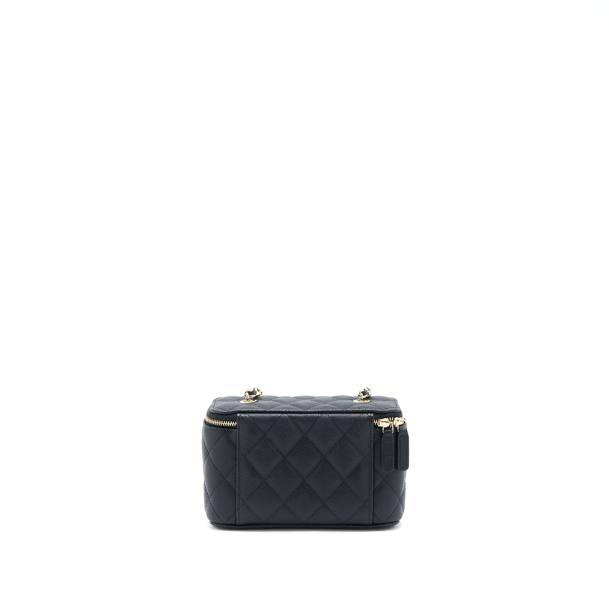 CHANEL LONG VANITY CASE CAVIAR BLACK LGHW