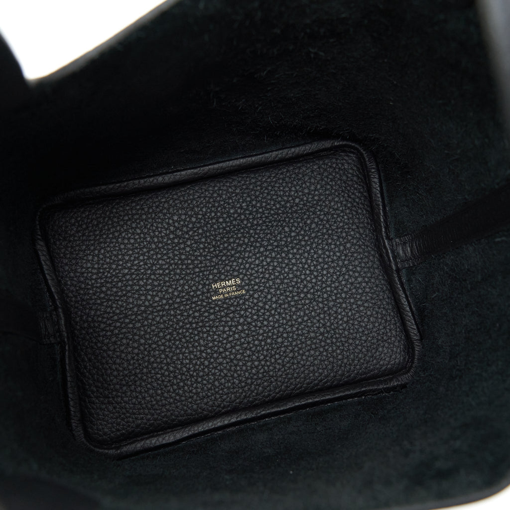 HERMES PICOTIN 18 CLEMENCE BLACK GHW