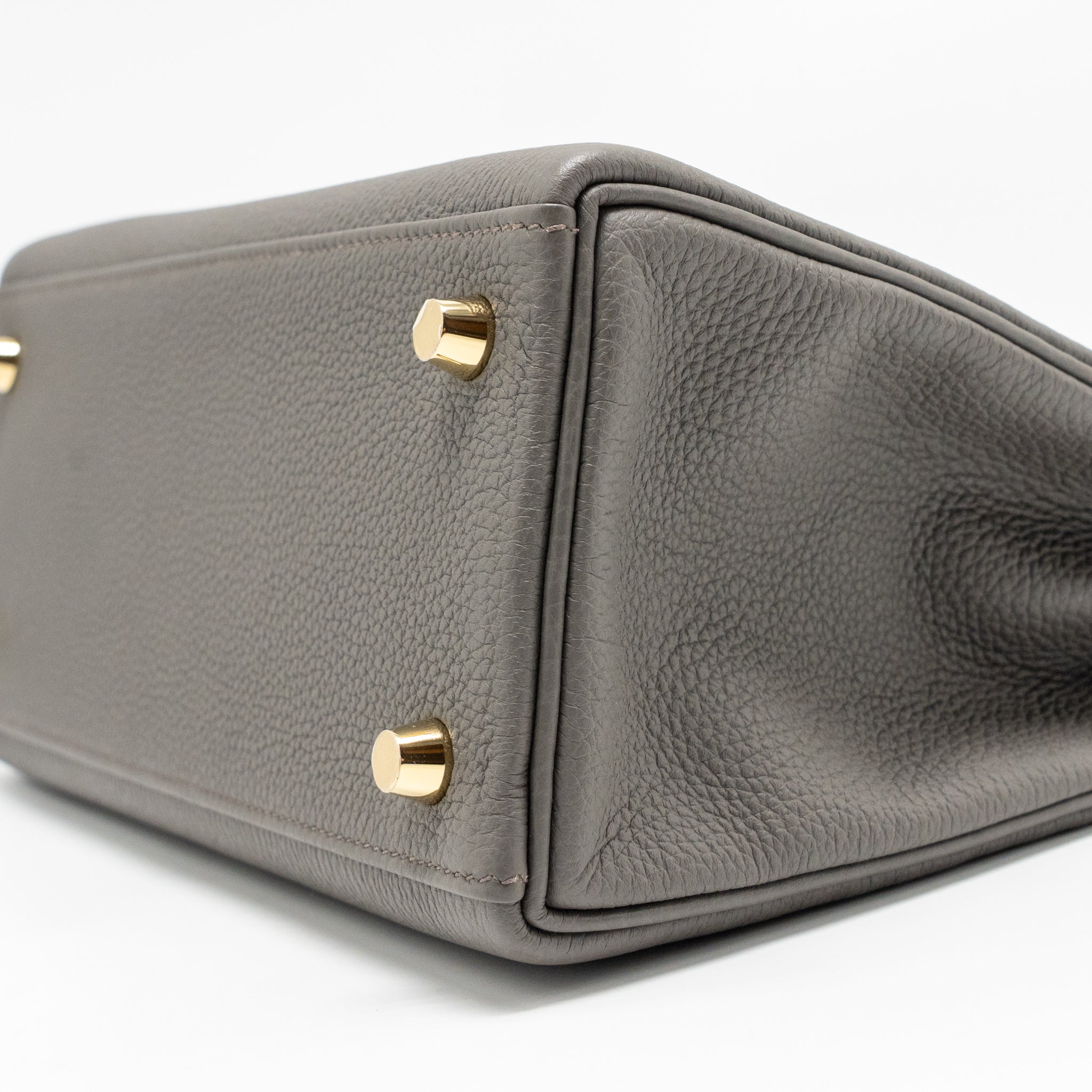 HERMES KELLY 25 TOGO GRIS ETAIN GHW