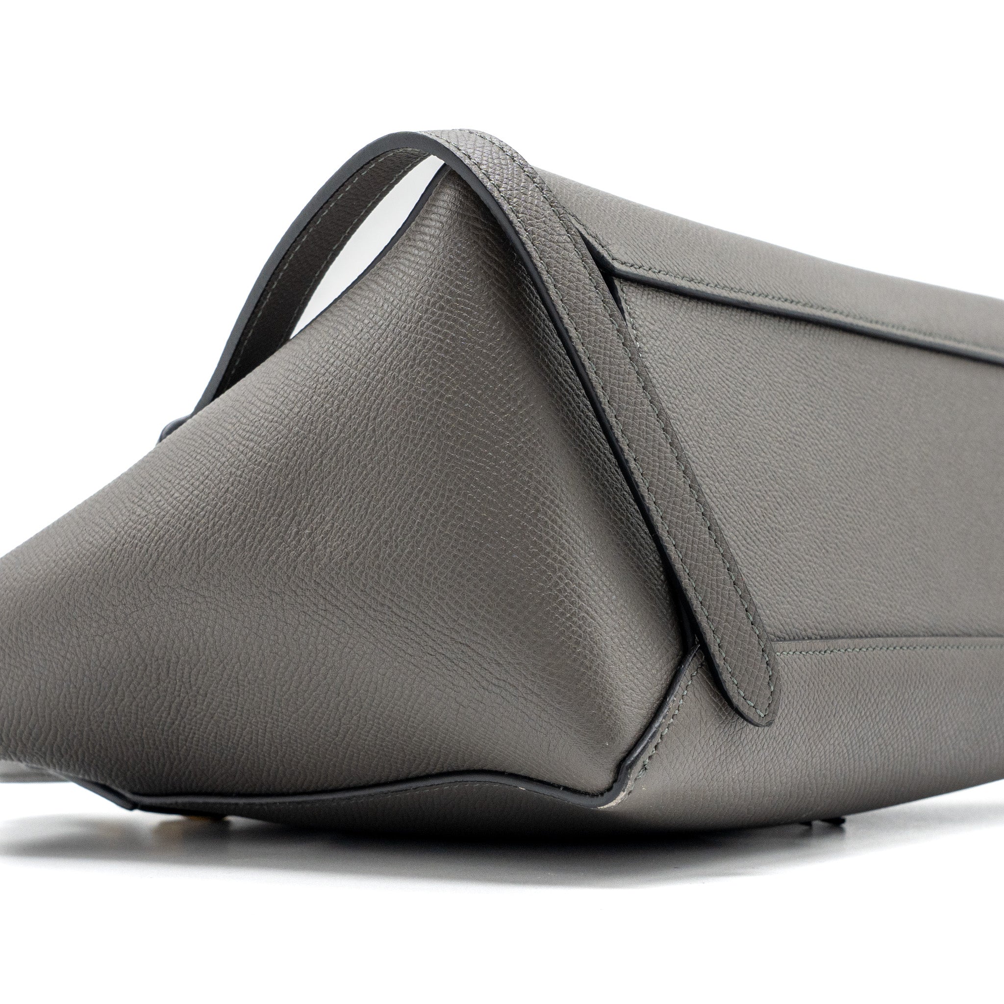 CELINE MICRO BELT BAG GRAINED CALFSKIN GREY GHW