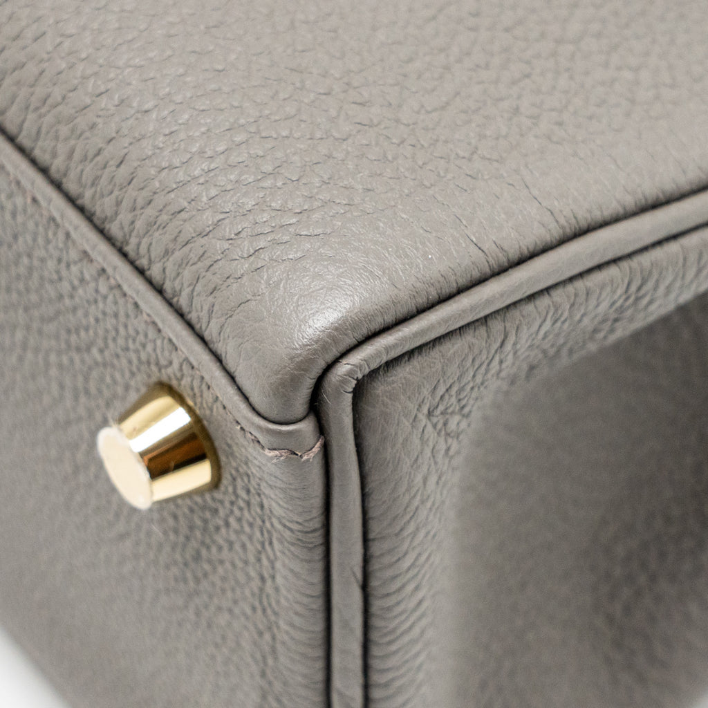 HERMES KELLY 25 TOGO GRIS ETAIN GHW