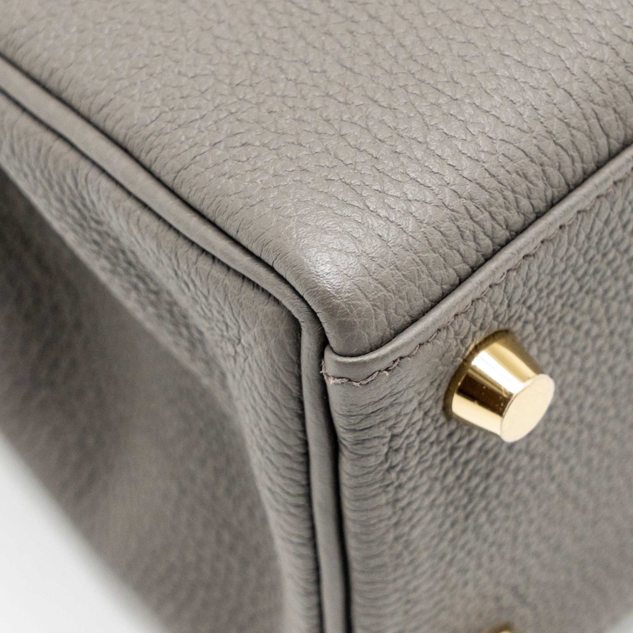 HERMES KELLY 25 TOGO GRIS ETAIN GHW