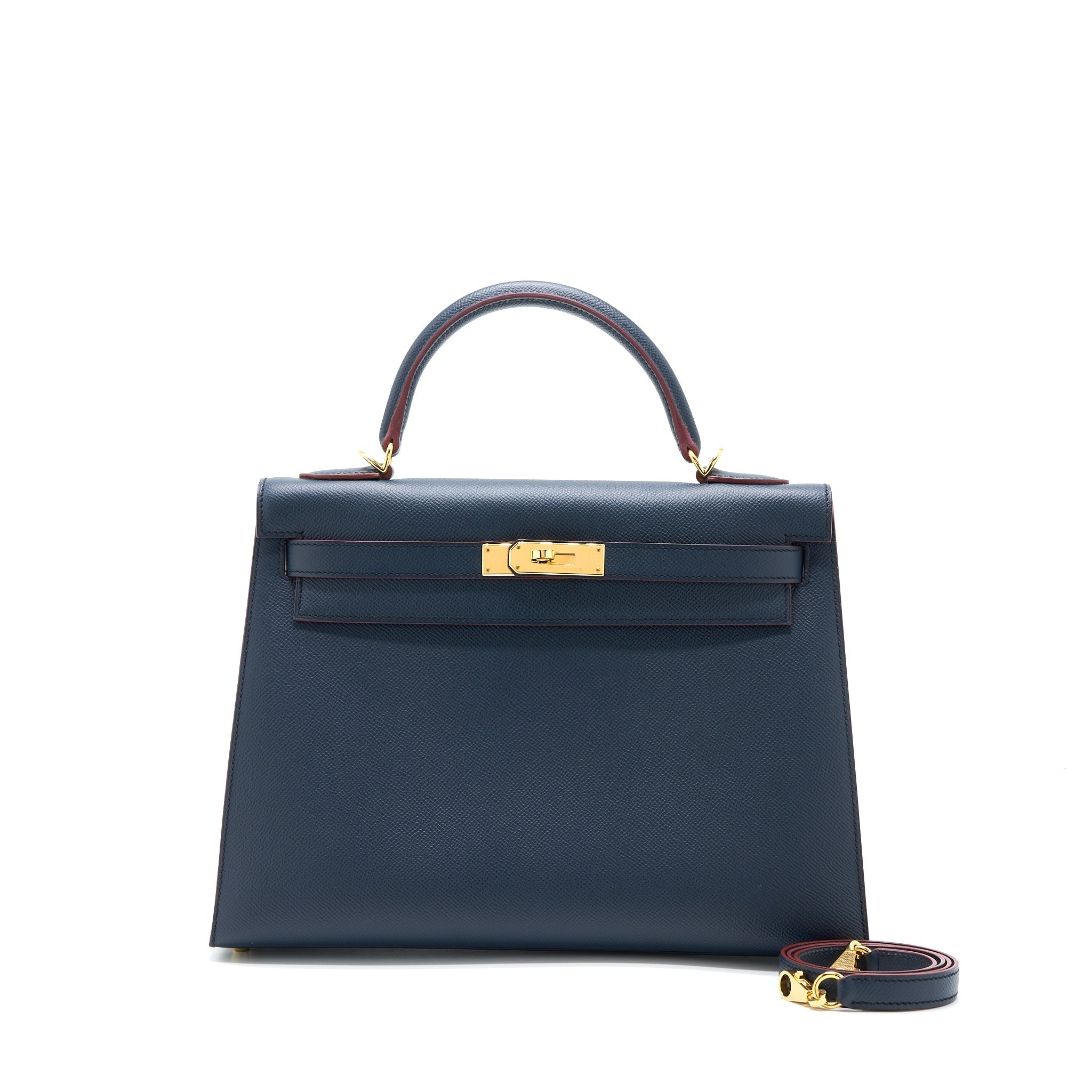 HERMES KELLY 32 EPSOM BLUE INDIGO GHW