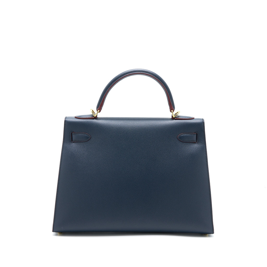 HERMES KELLY 32 EPSOM BLUE INDIGO GHW