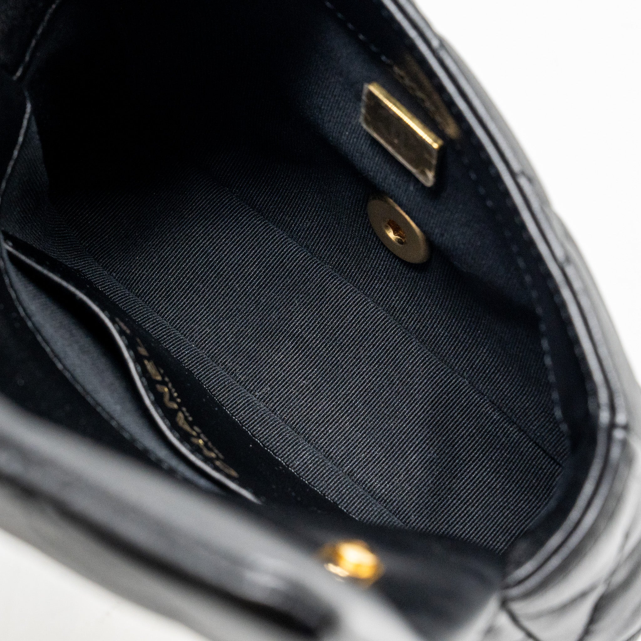 CHANEL MINI SQUARE FLAP BAG WITH GIANT CHAIN LAMBSKIN GHW (MICROCHIP)