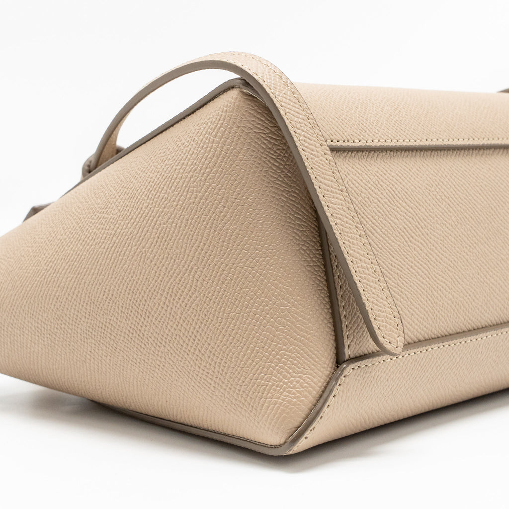 CELINE NANO BELT BAG GRAINED CALFSKIN BEIGE GHW