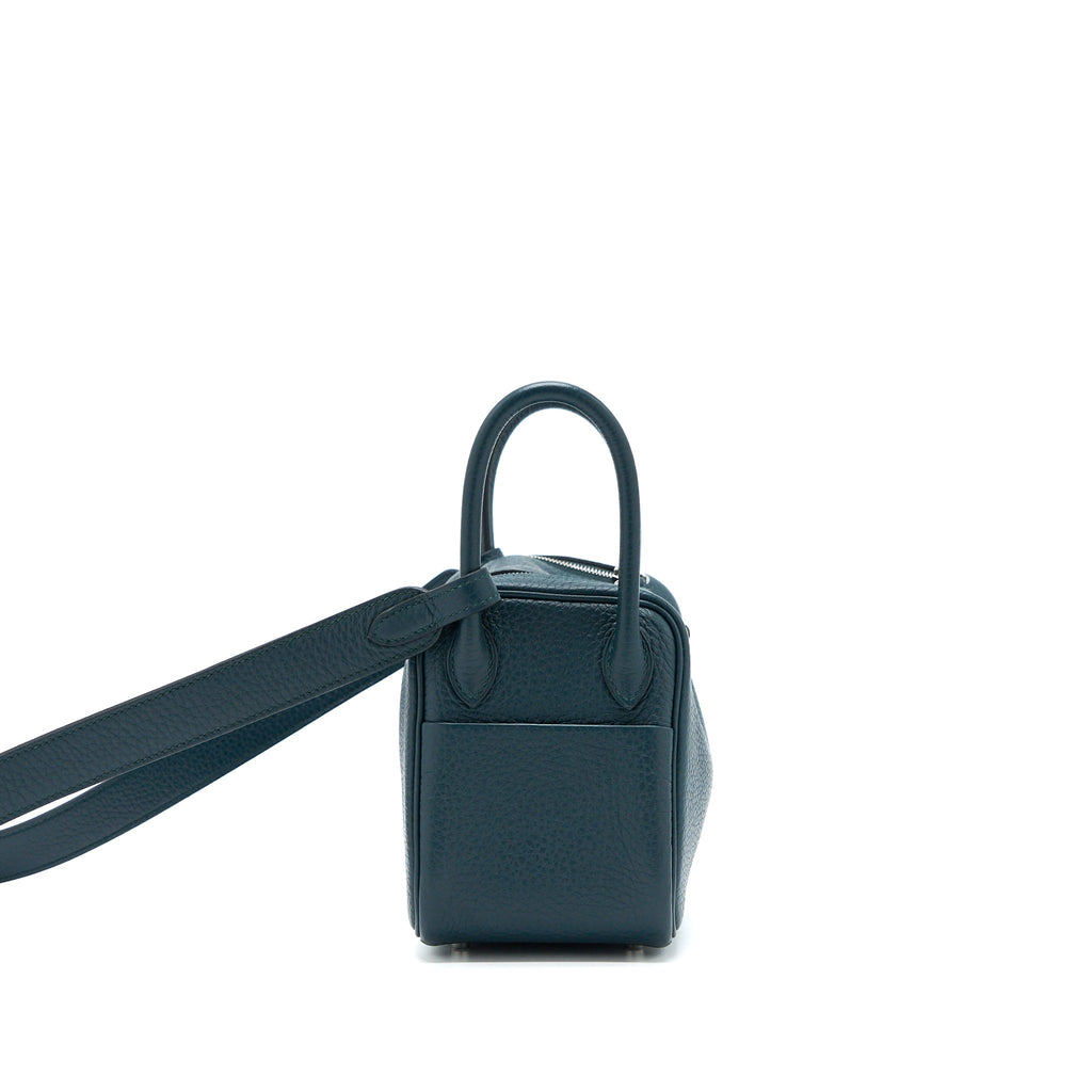HERMES MINI LINDY CLEMENCE VERT CYPRES SHW