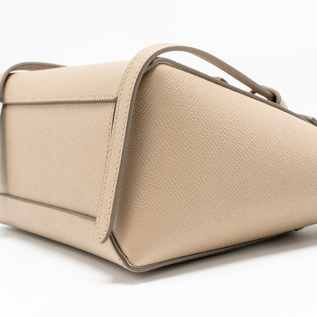 CELINE NANO BELT BAG GRAINED CALFSKIN BEIGE GHW