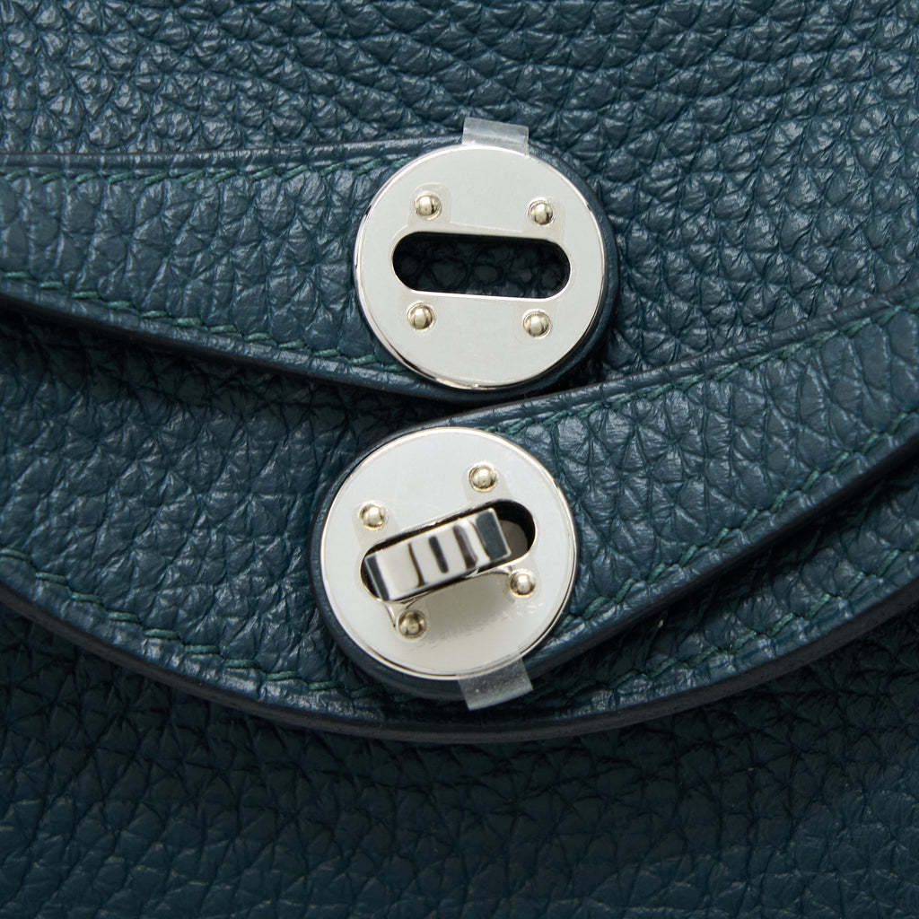 HERMES MINI LINDY CLEMENCE VERT CYPRES SHW
