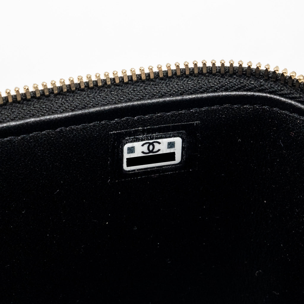 CHANEL COCO LOVE LONG VANITY WITH ADJUSTABLE CHAIN CAVIAR BLACK GHW (MICROCHIP)