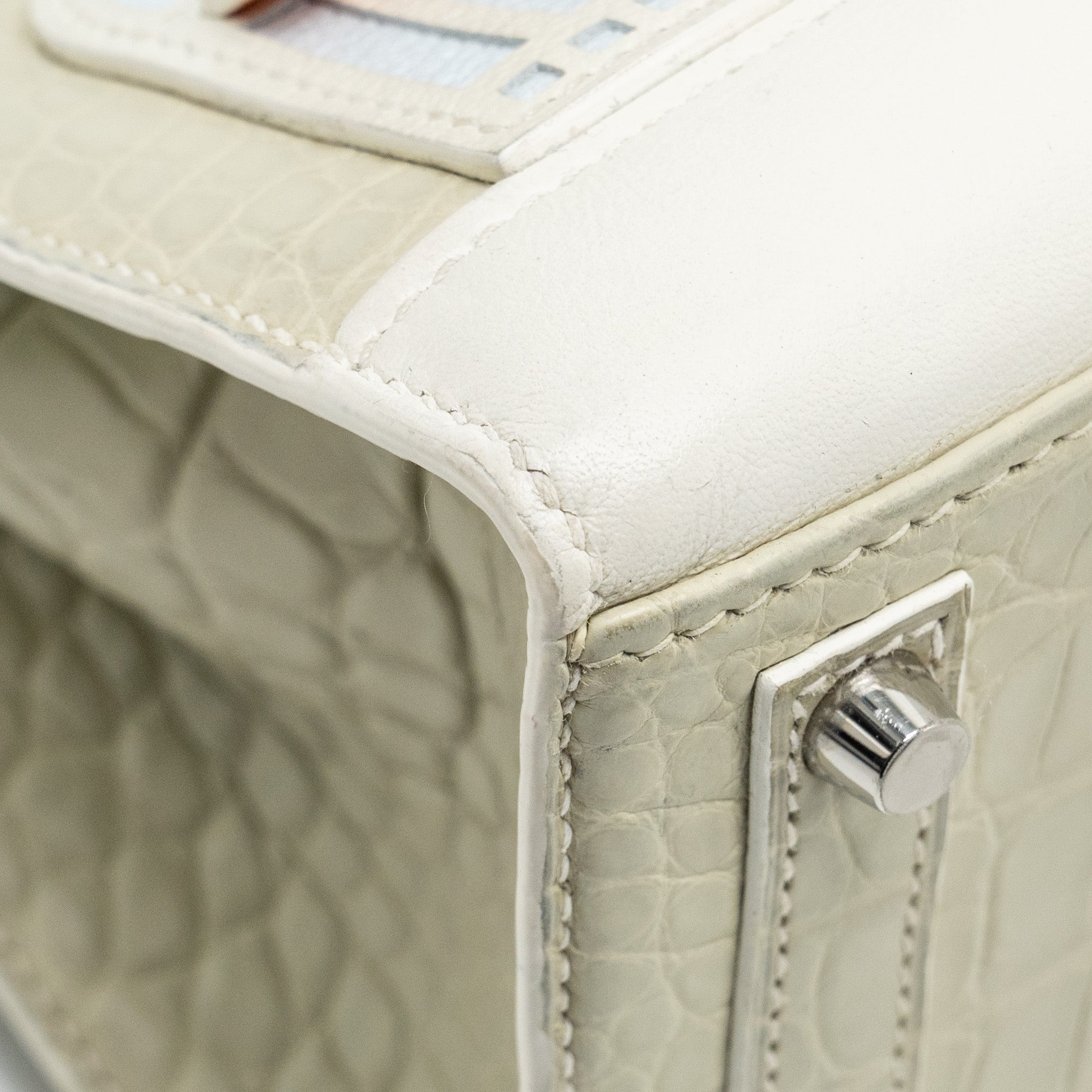 HERMES BIRKIN 20 FAUBOURG SNOW MATT ALLIGATOR / TOGO / EPSOM/ SWIFT BETON SHW