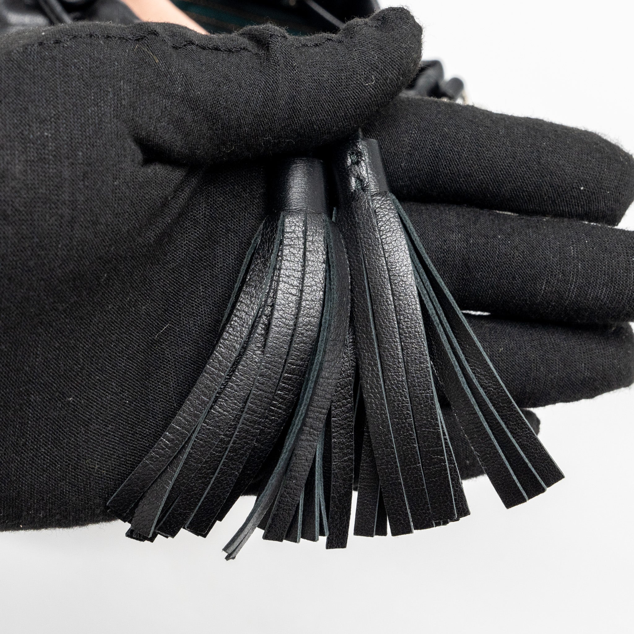 MIU MIU SMALL BUCKET BAG STUDDED NAPPA LAMBSKIN BLACK SHW