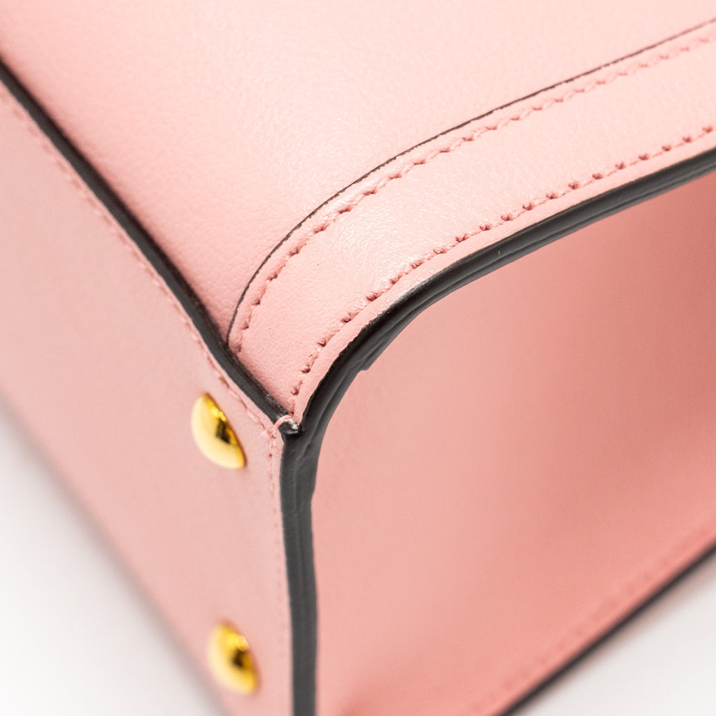 GUCCI MINI DIANA BAMBOO TOTE BAG LEATHER PINK GHW