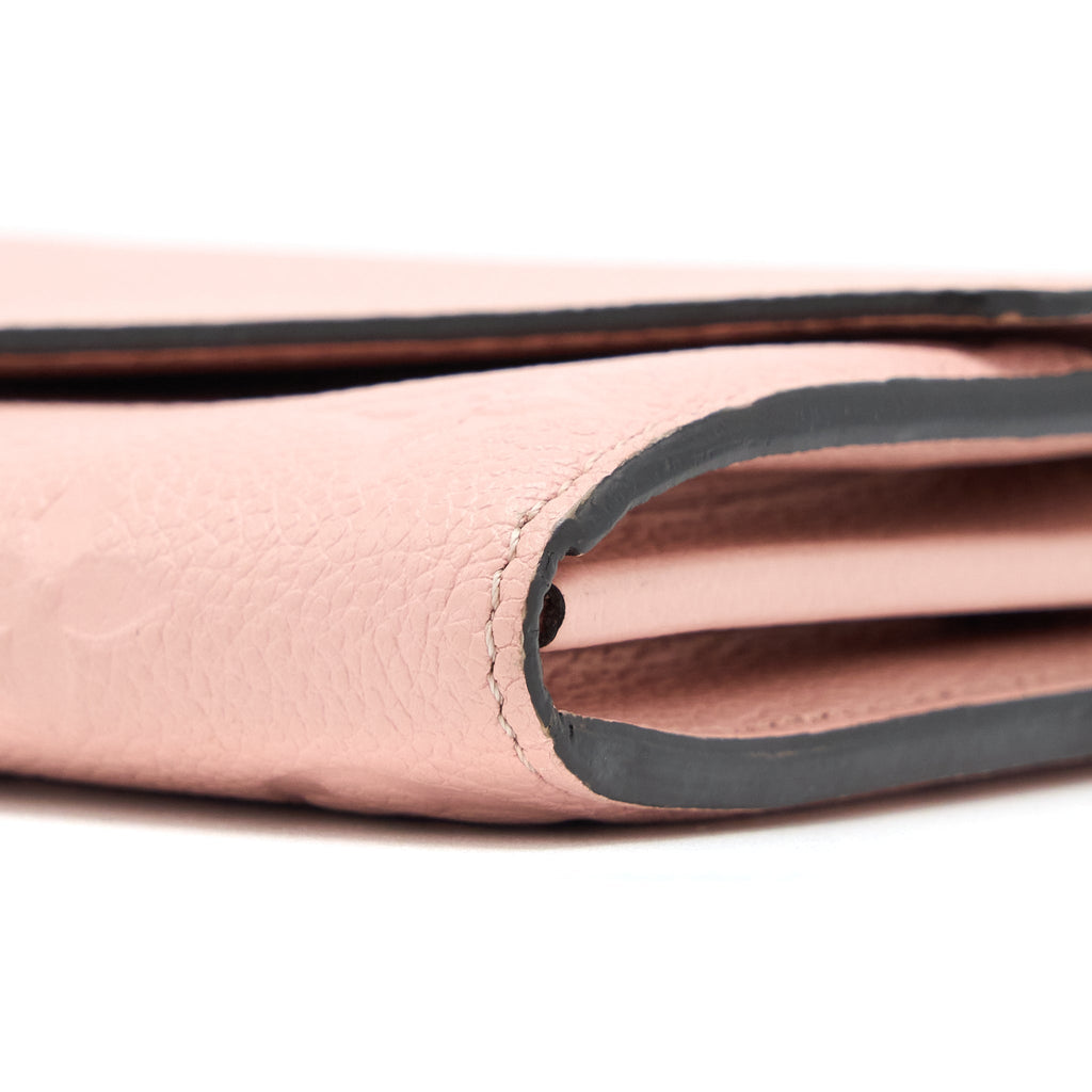 LOUIS VUITTON SARAH WALLET MONOGRAM EMPREINTE LIGHT PINK GHW