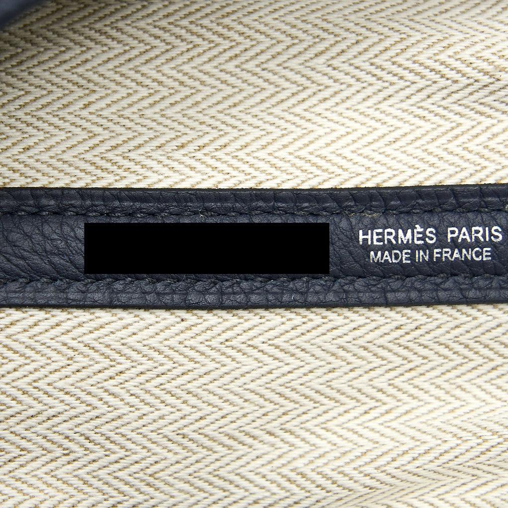 HERMES GARDEN PARTY 36 BLEU INDIGO SHW