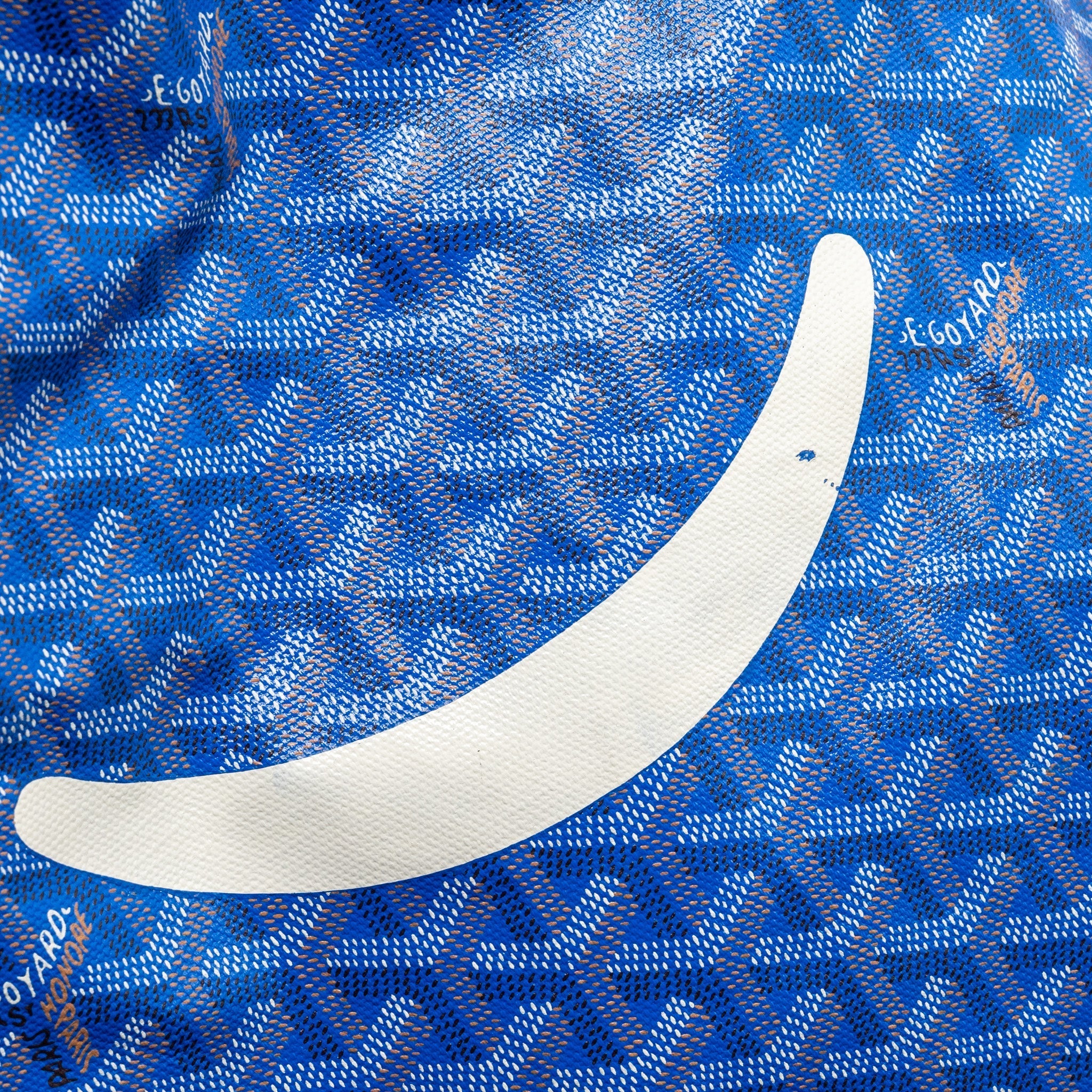 GOYARD VOLTAIRE SMILE TOTE GOYARDINE CANVAS /CALFSKIN BLUE/MULTICOLOUR SHW